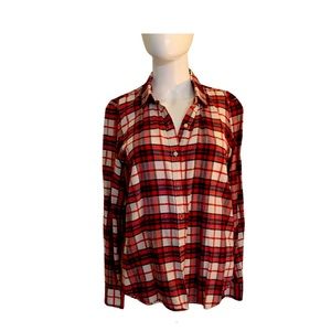 Gap fitted boyfriend flannel size small
